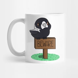 Beware Magpie Territory Mug